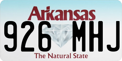 AR license plate 926MHJ