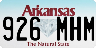 AR license plate 926MHM