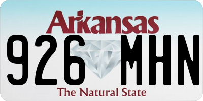 AR license plate 926MHN