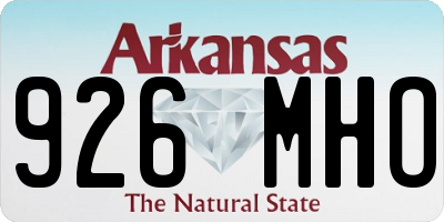 AR license plate 926MHO