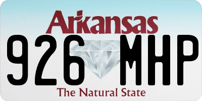 AR license plate 926MHP