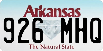 AR license plate 926MHQ