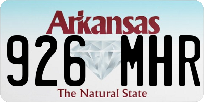 AR license plate 926MHR