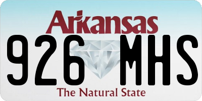 AR license plate 926MHS