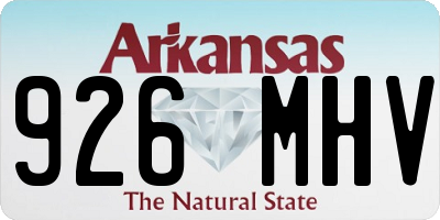 AR license plate 926MHV