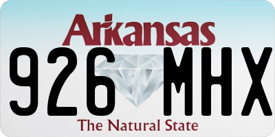 AR license plate 926MHX