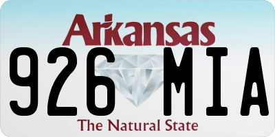 AR license plate 926MIA