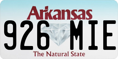 AR license plate 926MIE