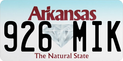 AR license plate 926MIK