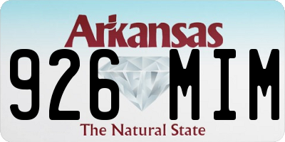 AR license plate 926MIM