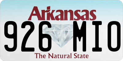 AR license plate 926MIO