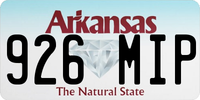 AR license plate 926MIP