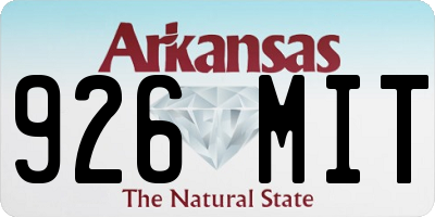 AR license plate 926MIT