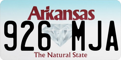 AR license plate 926MJA