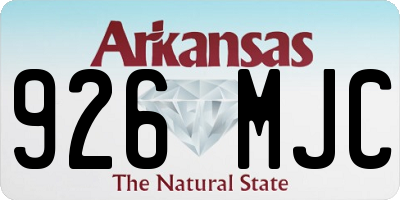 AR license plate 926MJC