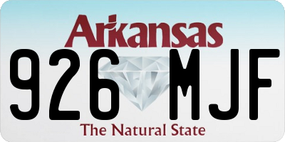 AR license plate 926MJF