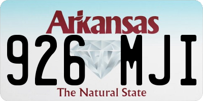 AR license plate 926MJI