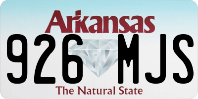 AR license plate 926MJS