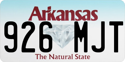 AR license plate 926MJT