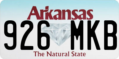 AR license plate 926MKB