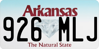 AR license plate 926MLJ