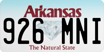AR license plate 926MNI