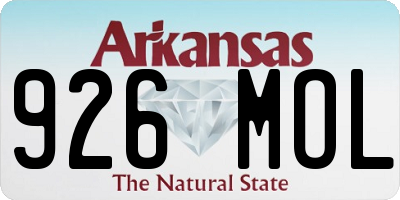 AR license plate 926MOL