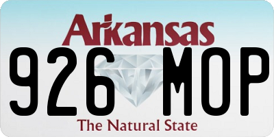 AR license plate 926MOP