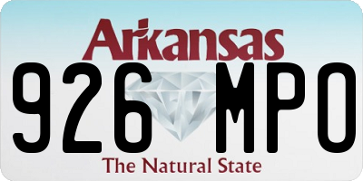 AR license plate 926MPO