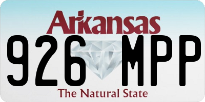 AR license plate 926MPP