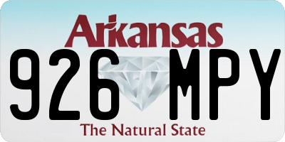 AR license plate 926MPY