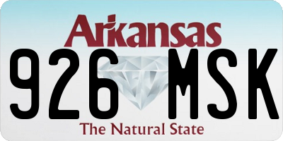 AR license plate 926MSK