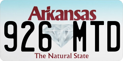 AR license plate 926MTD
