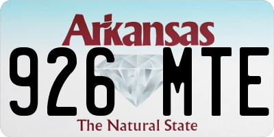 AR license plate 926MTE