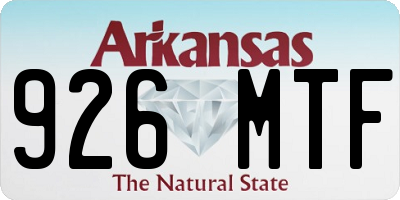 AR license plate 926MTF