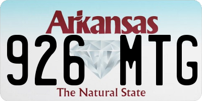 AR license plate 926MTG
