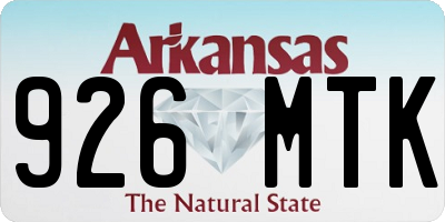 AR license plate 926MTK