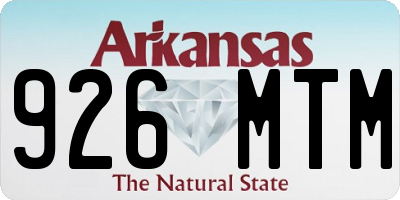 AR license plate 926MTM