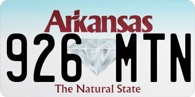 AR license plate 926MTN