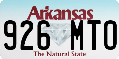 AR license plate 926MTO
