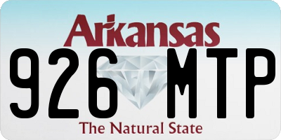 AR license plate 926MTP