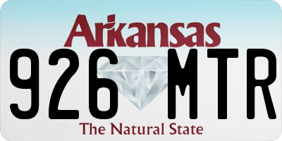 AR license plate 926MTR
