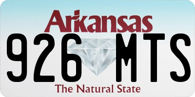 AR license plate 926MTS