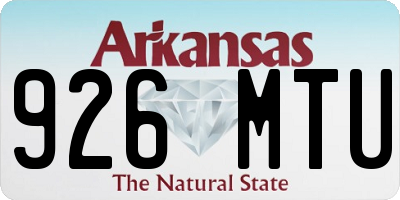 AR license plate 926MTU