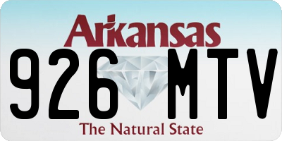 AR license plate 926MTV