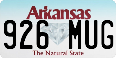 AR license plate 926MUG