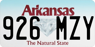 AR license plate 926MZY