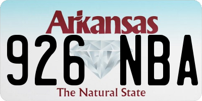AR license plate 926NBA