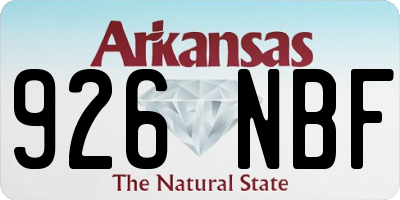 AR license plate 926NBF