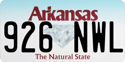 AR license plate 926NWL